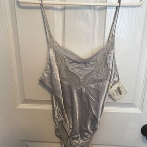 NWT-satin/lace bodysuit